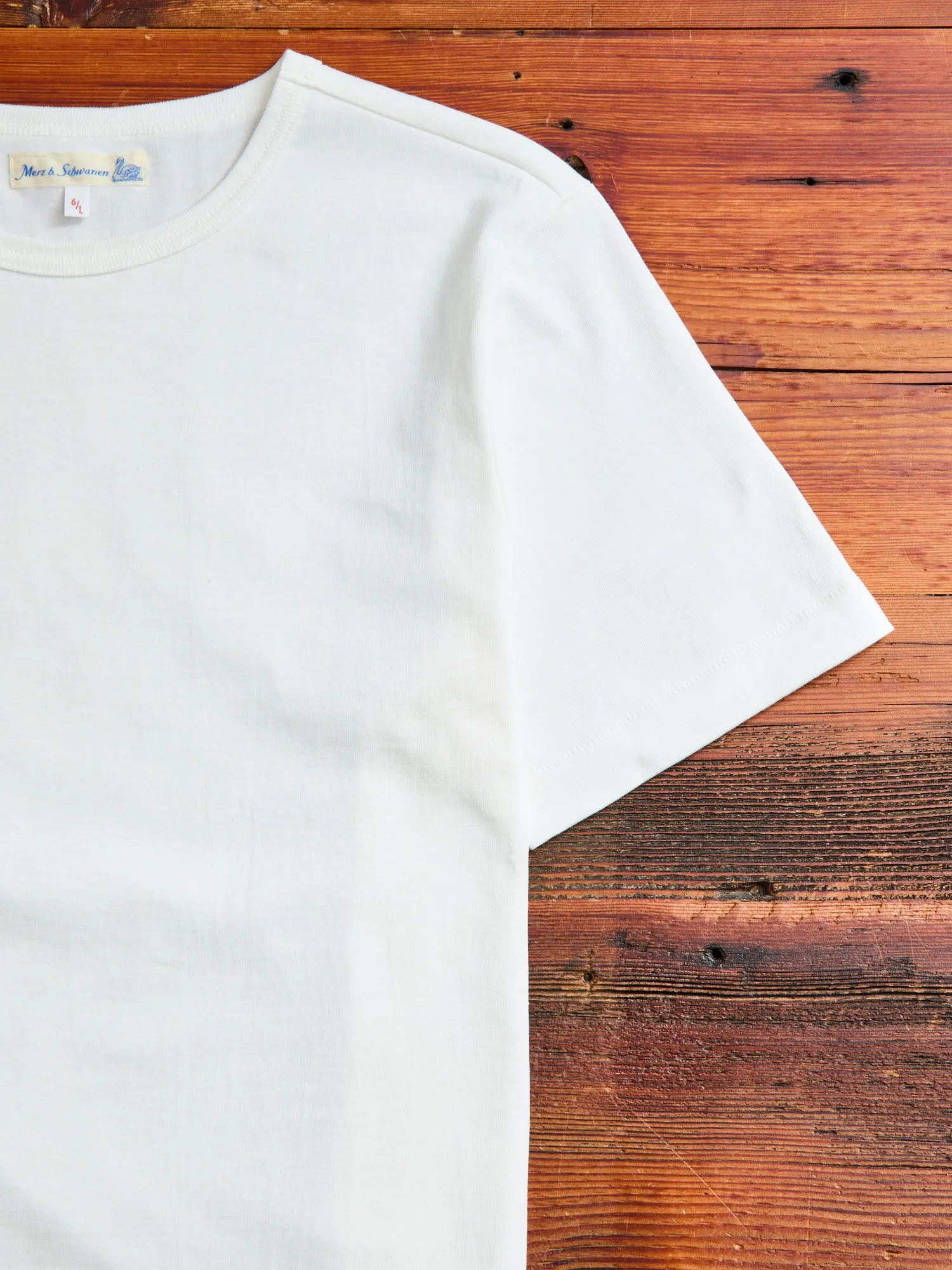 White Heavyweight 7.2oz Loopwheel T-Shirt by "Good Originals"