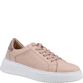 Blush Camille Lace-Up Cupsole Trainers